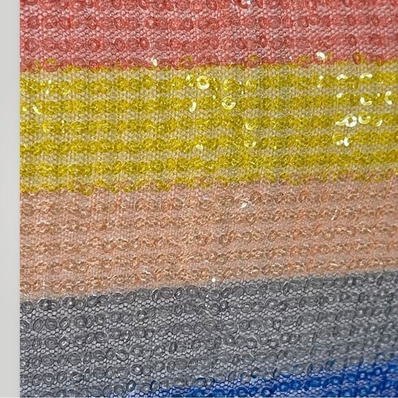 🔥🔥🔥Midnight Doll Striped Sequin Sheath Size 1 - Picture 8 of 9